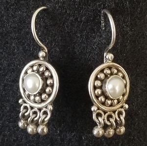 Vintage Designer Sterling Silver Earrings INDIA